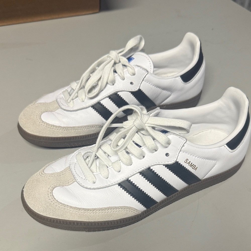 Adidas Samba White and Black Sneakers